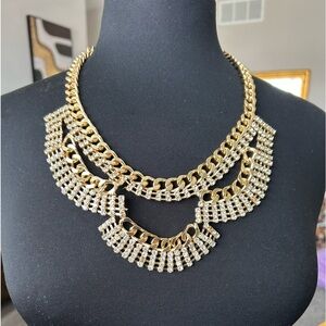 Gold rhinestone necklace